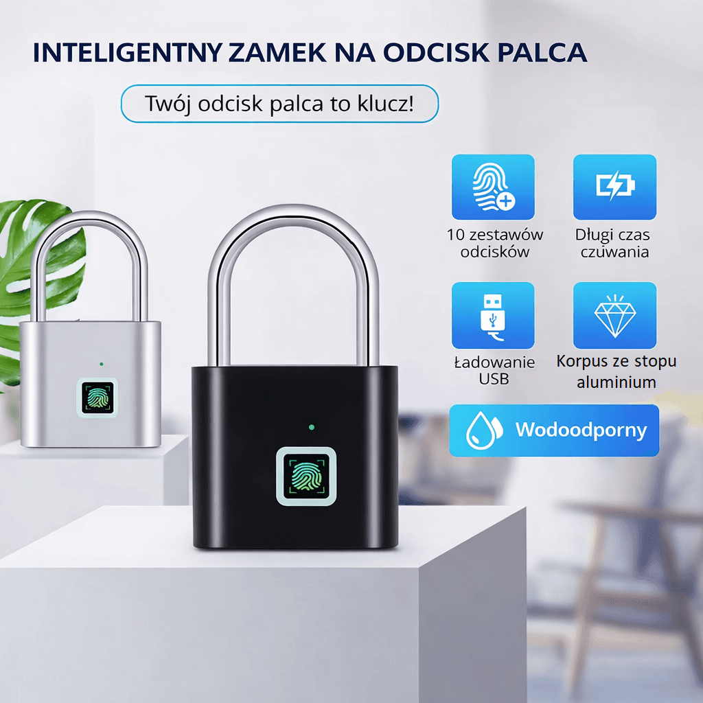 Kłódka biometryczna na odcisk palca